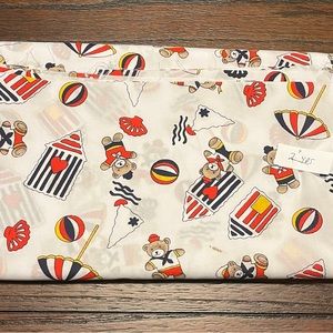 Teddy Bear Fabric Sailor Seaside White, Red, Blue for Sewing, Quilting, Crafts